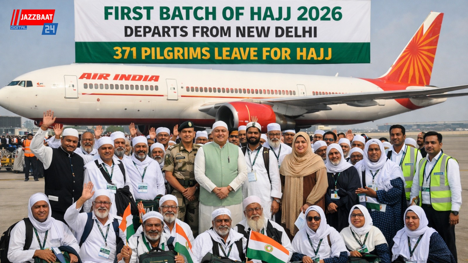 First batch of Hajj 2026 with 371 pilgrims departs from New Delhi