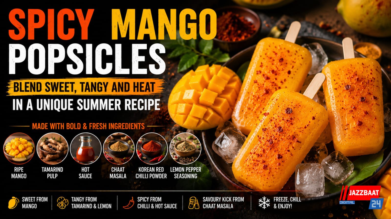Spicy Mango Popsicles Blend Sweet, Tangy and Heat in a Unique Summer Recipe


