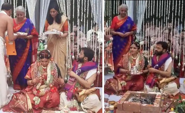 NIRMALA SITHARAMAN'S DAUGHTER'S WEDDING HELD AT HOME WITH SIMPLICITY 