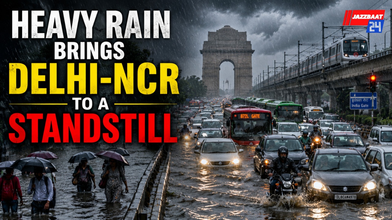 Heavy Rain Brings Delhi-NCR to a Standstill