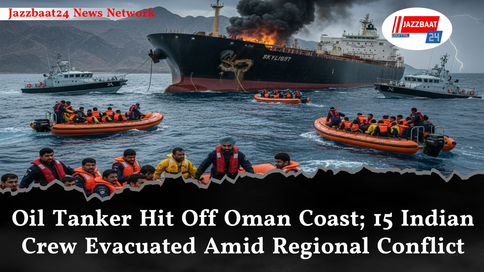 Oil Tanker Hit Off Oman Coast; 15 Indian Crew Evacuated Amid Regional Conflict
