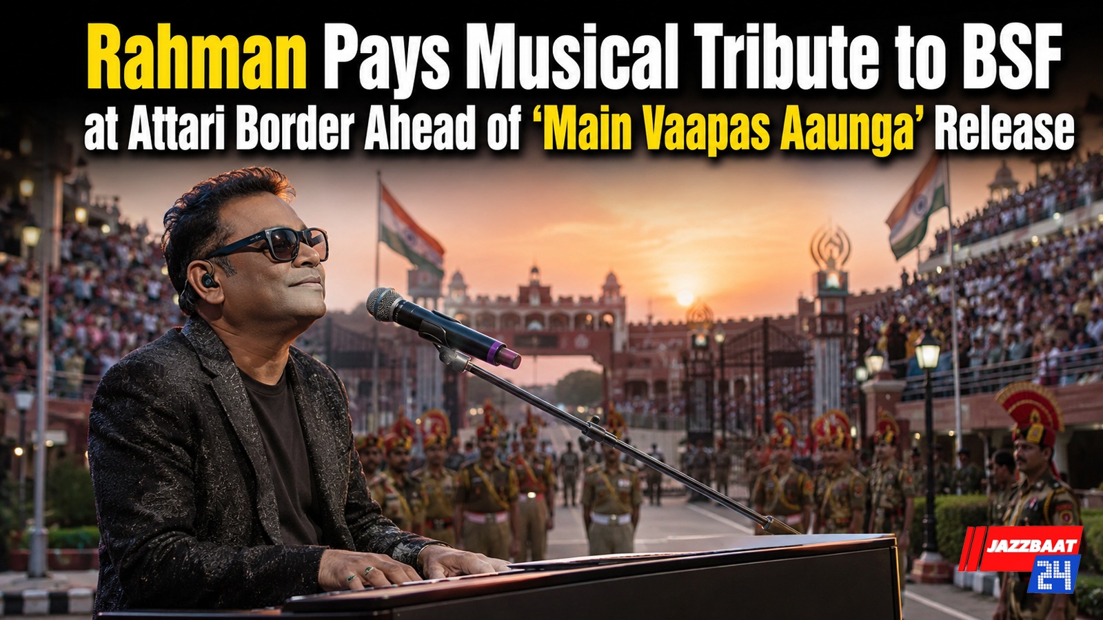 Rahman Pays Musical Tribute to BSF at Attari Border Ahead of ‘Main Vaapas Aaunga’ Release