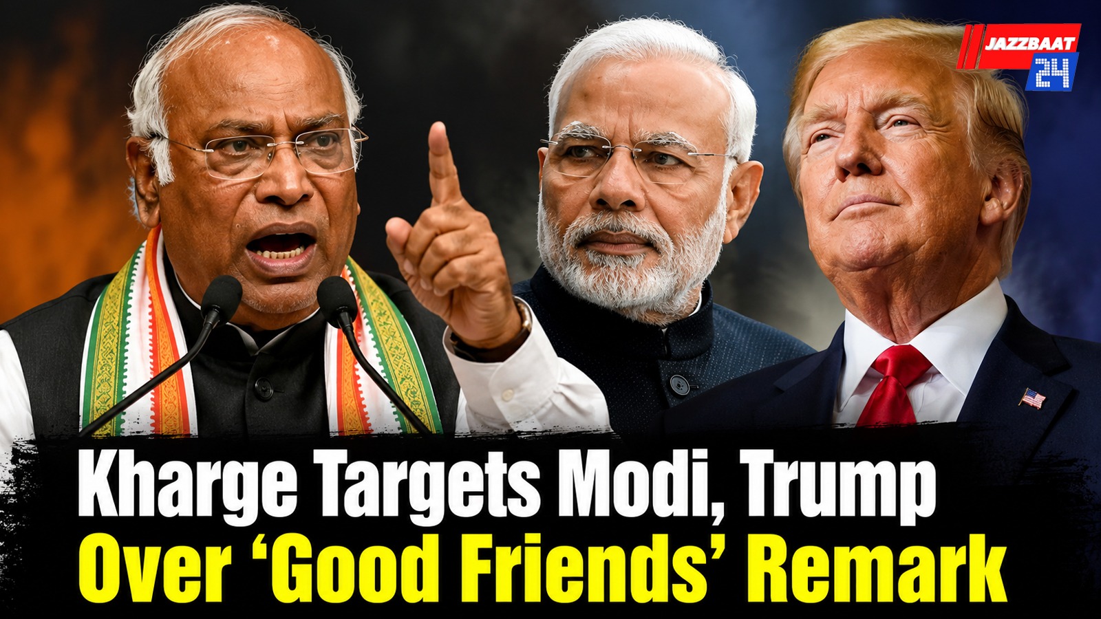 Kharge Targets Modi, Trump Over ‘Good Friends’ Remark