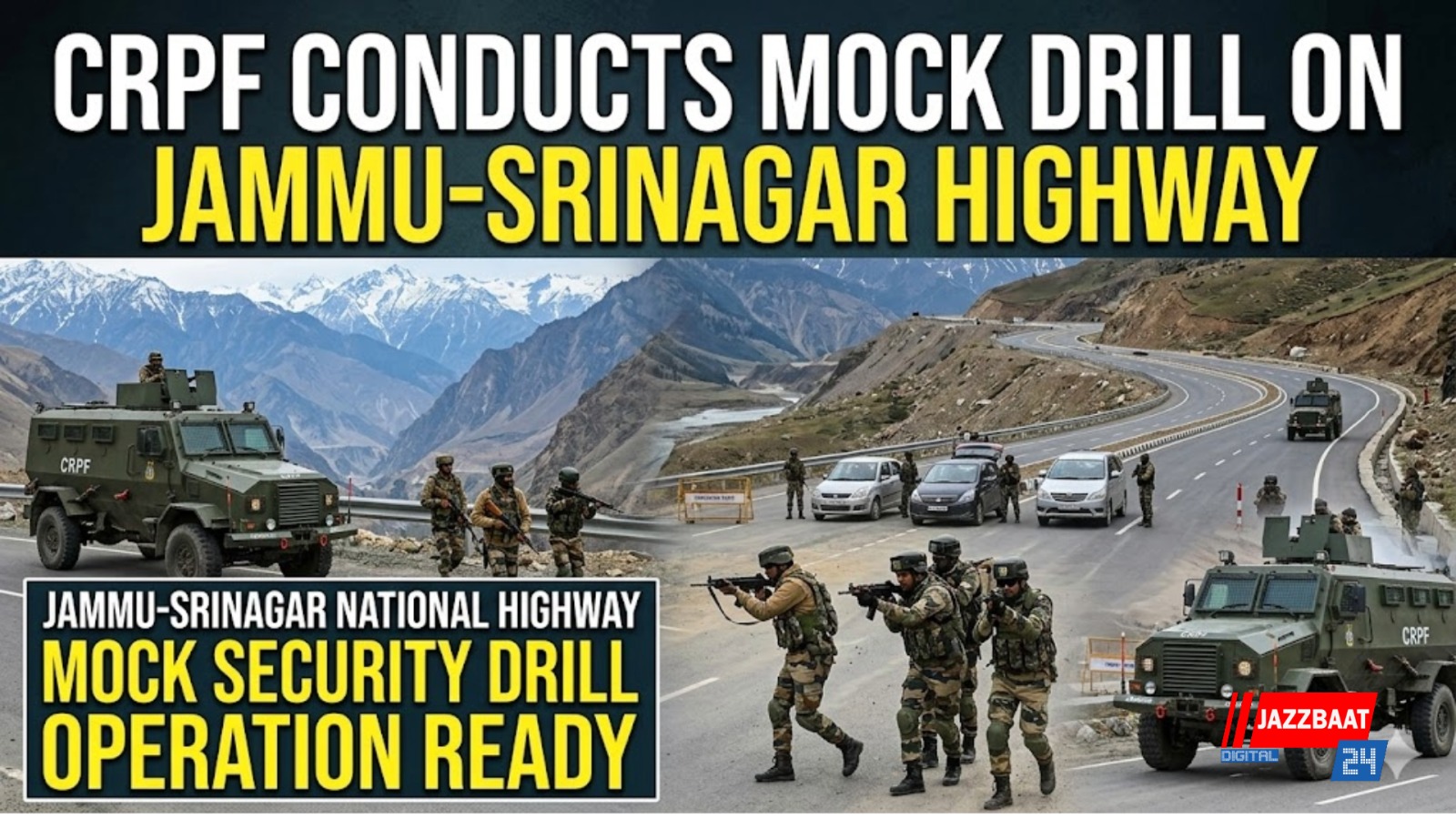 CRPF conducts mock drill on Jammu-Srinagar highway