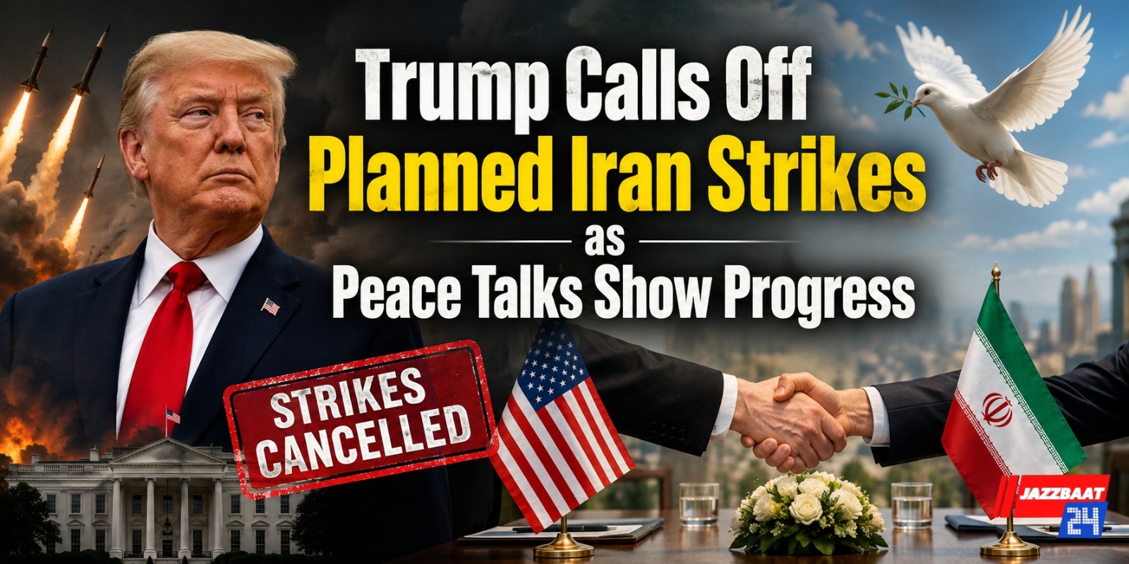 Trump Calls Off  Planned Iran Strikes as Peace Talks Show Progress