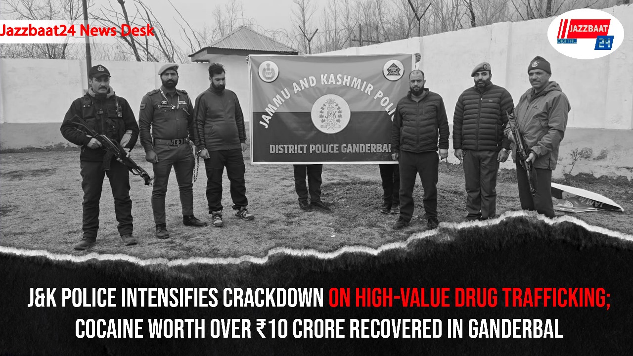 J&K police intensifies crackdown on high-value drug trafficking; Cocaine worth over ₹10 crore recovered in Ganderbal

