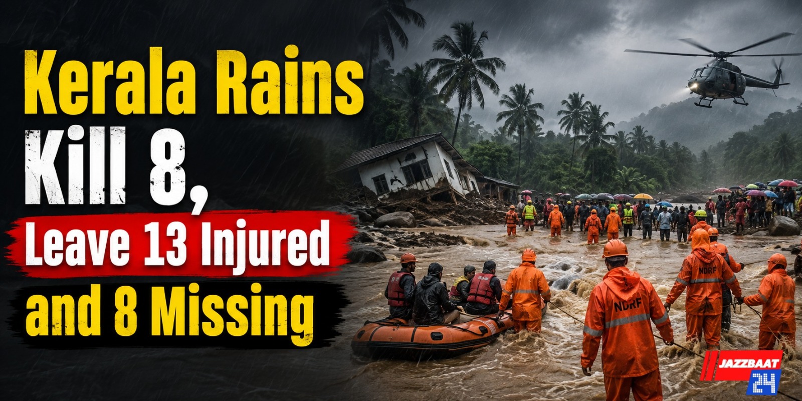 Kerala Rains Kill 8, Leave 13 Injured and 8 Missing