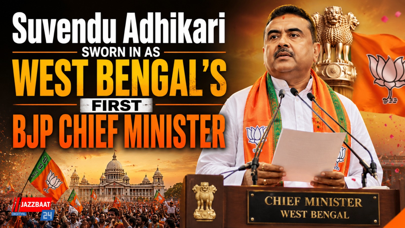 Suvendu Adhikari sworn in as West Bengal’s first BJP Chief Minister

