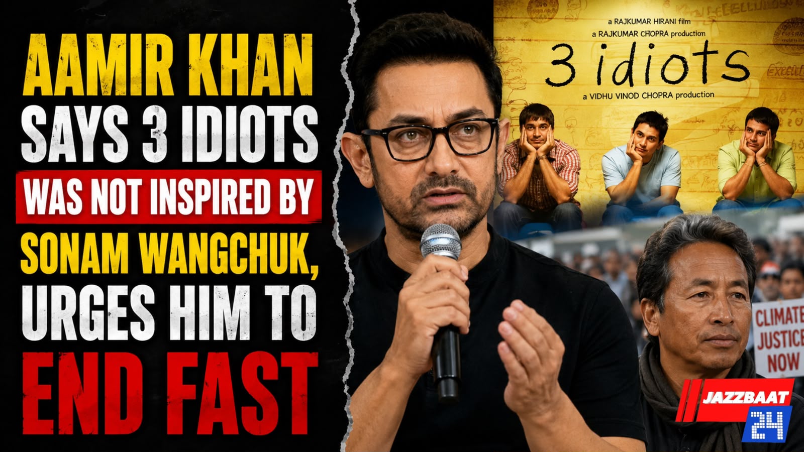 Aamir Khan Says 3 Idiots Was Not Inspired by Sonam Wangchuk, Urges Him to End Fast