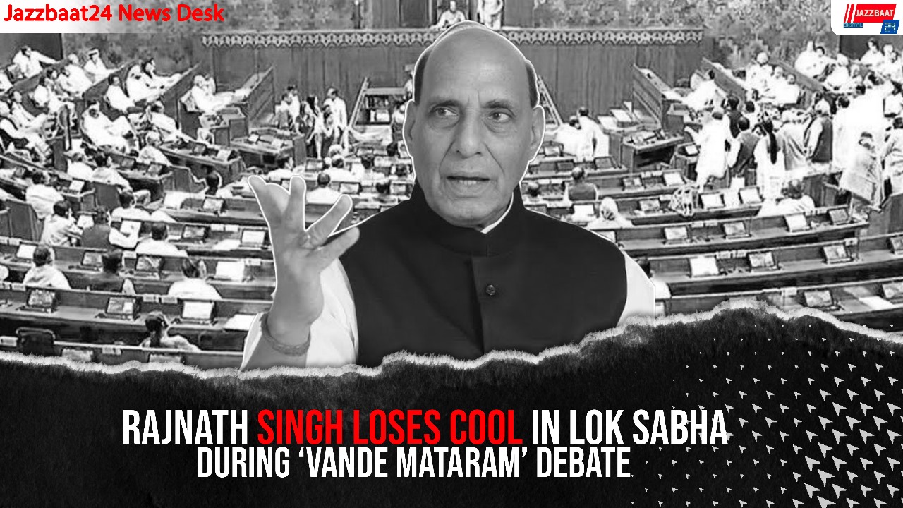 Rajnath Singh Loses Cool In Lok Sabha During ‘Vande Mataram’ Debate
