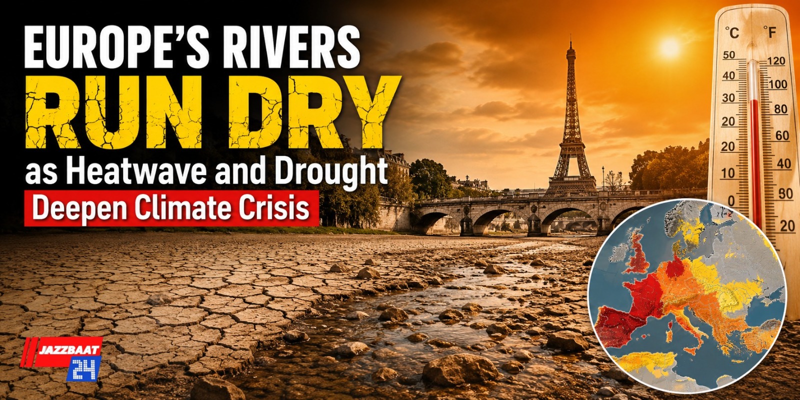 Europe’s Rivers Run Dry as Heatwave and Drought Deepen Climate Crisis