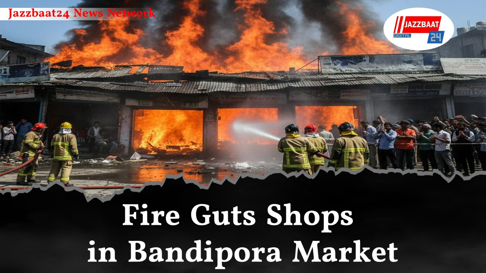 Fire Guts Shops in Bandipora Market
