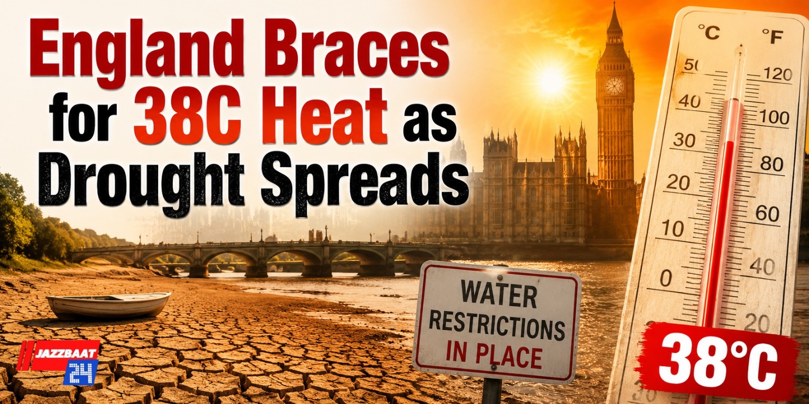 England Braces for 38C Heat as Drought Spreads