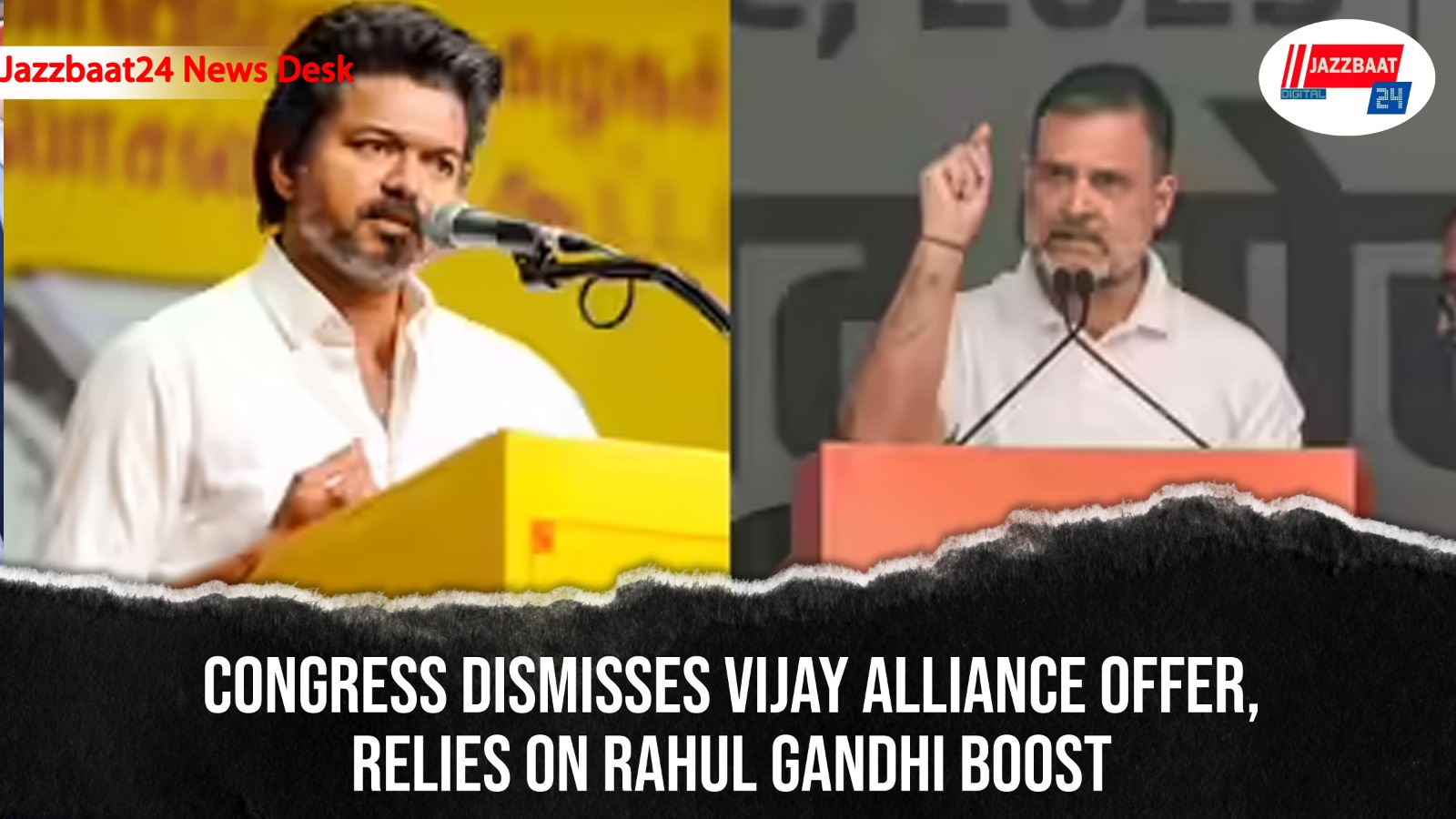 Congress Dismisses Vijay Alliance Offer, Relies on Rahul Gandhi Boost
