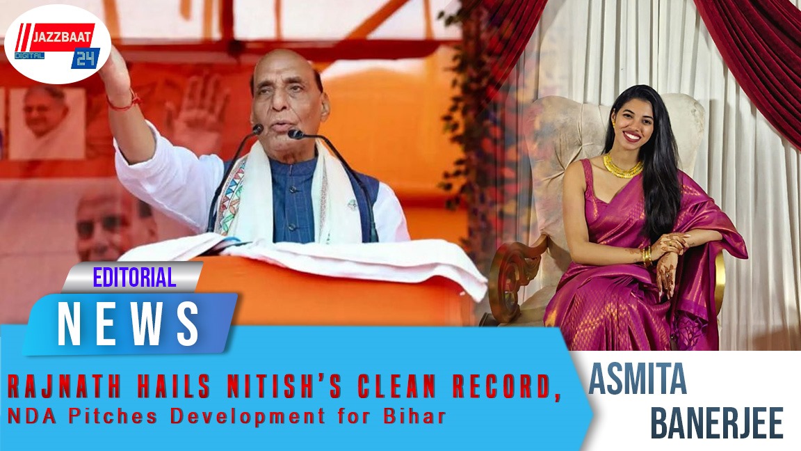 Rajnath Hails Nitish’s Clean Record, NDA Pitches Development for Bihar

