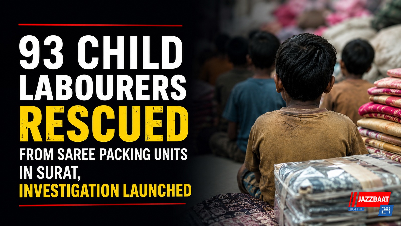 93 Child Labourers Rescued from Saree Packing Units in Surat, Investigation Launched