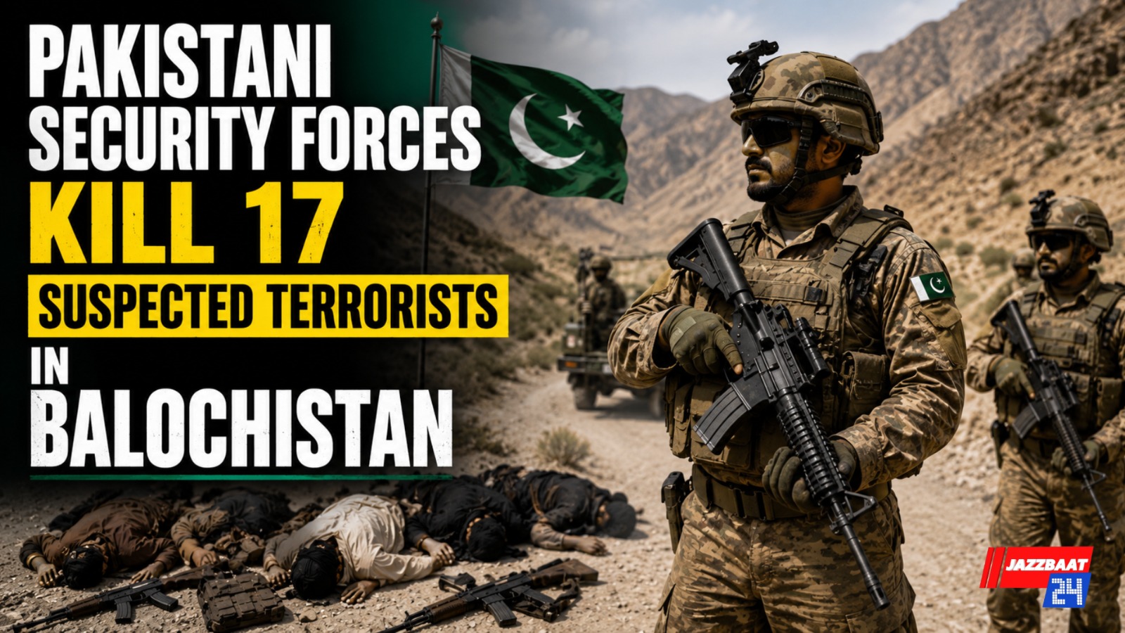 Pakistani Security Forces Kill 17 Suspected Terrorists in Balochistan