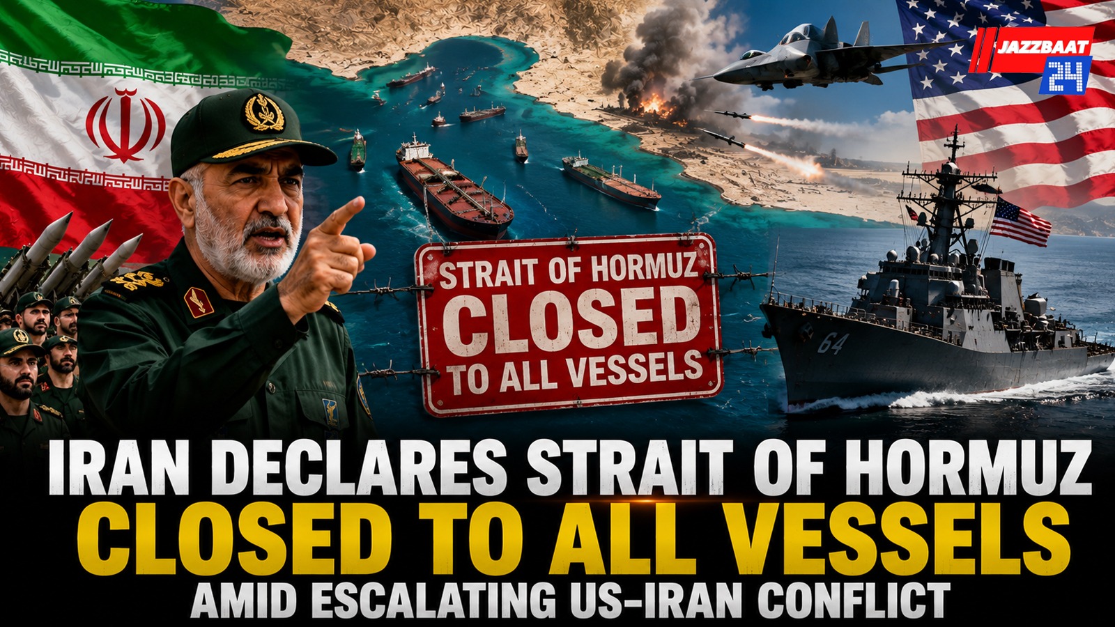 Iran Declares Strait of Hormuz Closed to All Vessels Amid Escalating US-Iran Conflict