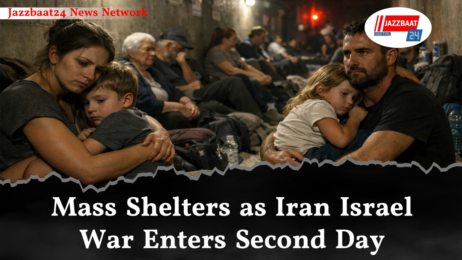 Mass Shelters as Iran‑Israel War Enters Second Day

