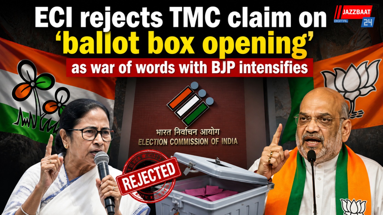 ECI rejects TMC claim on ‘ballot box opening’ as war of words with BJP intensifies