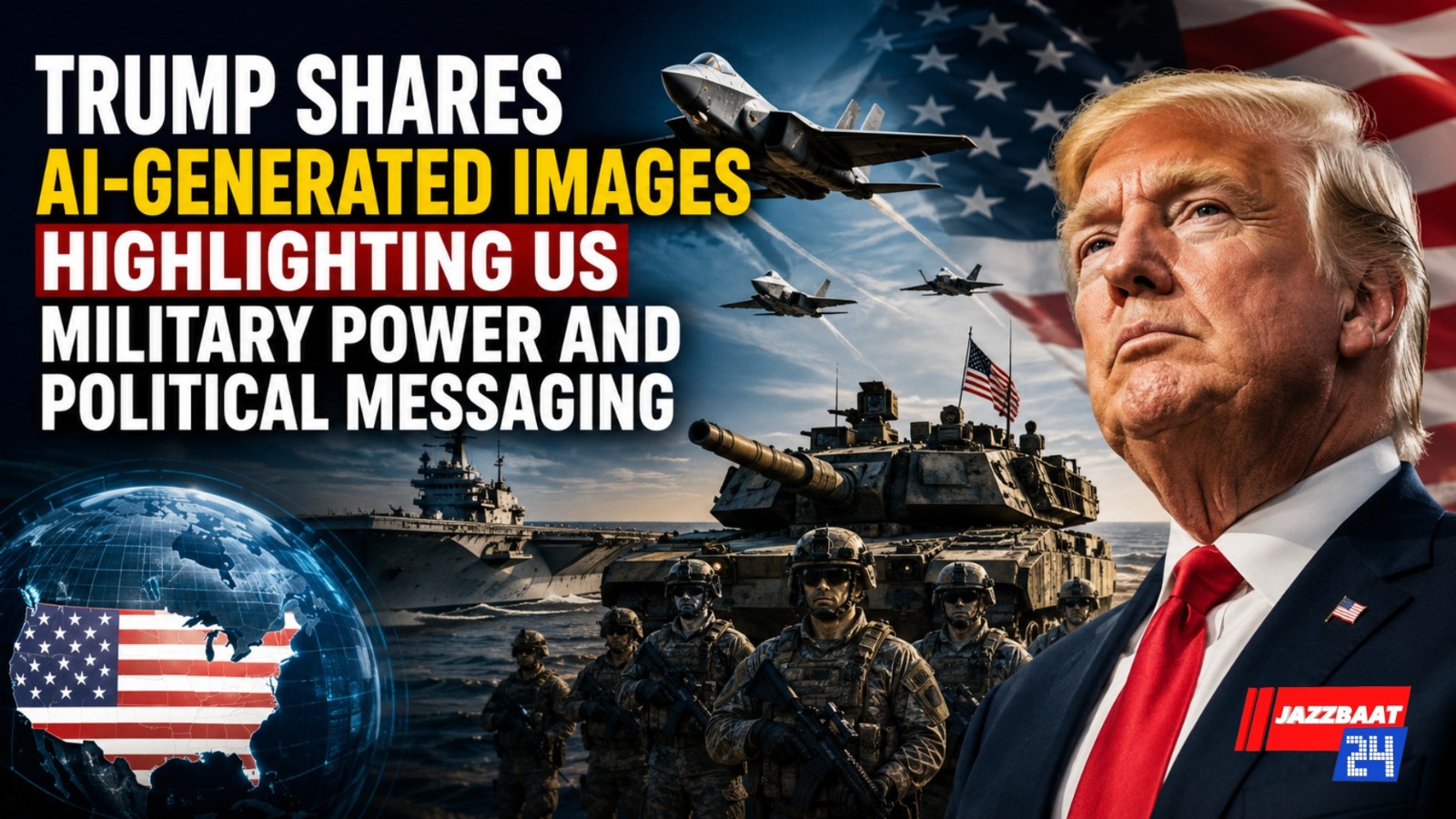 Trump Shares AI-Generated Images Highlighting US Military Power and Political Messaging