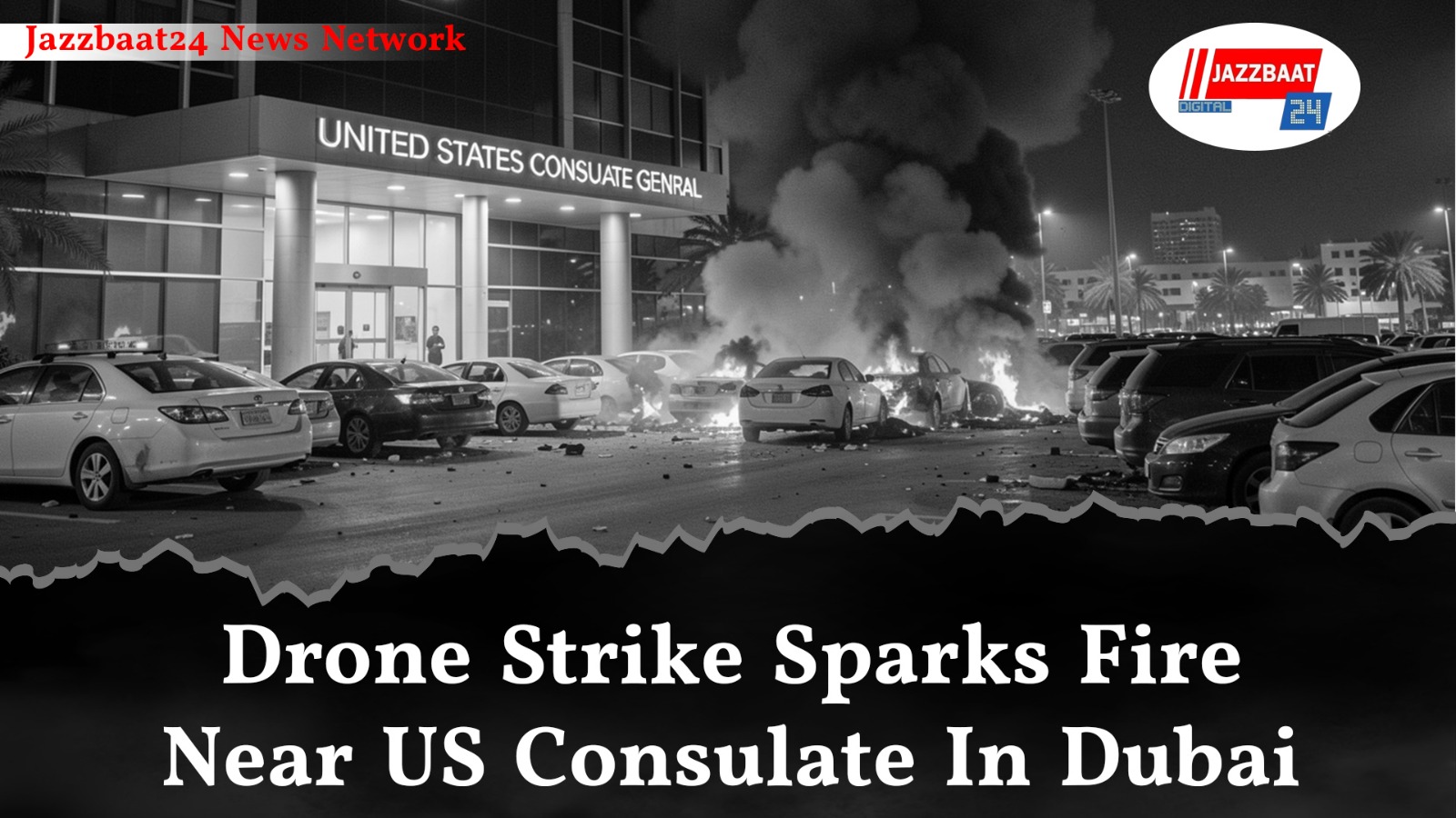 Drone Strike Sparks Fire Near US Consulate In Dubai
