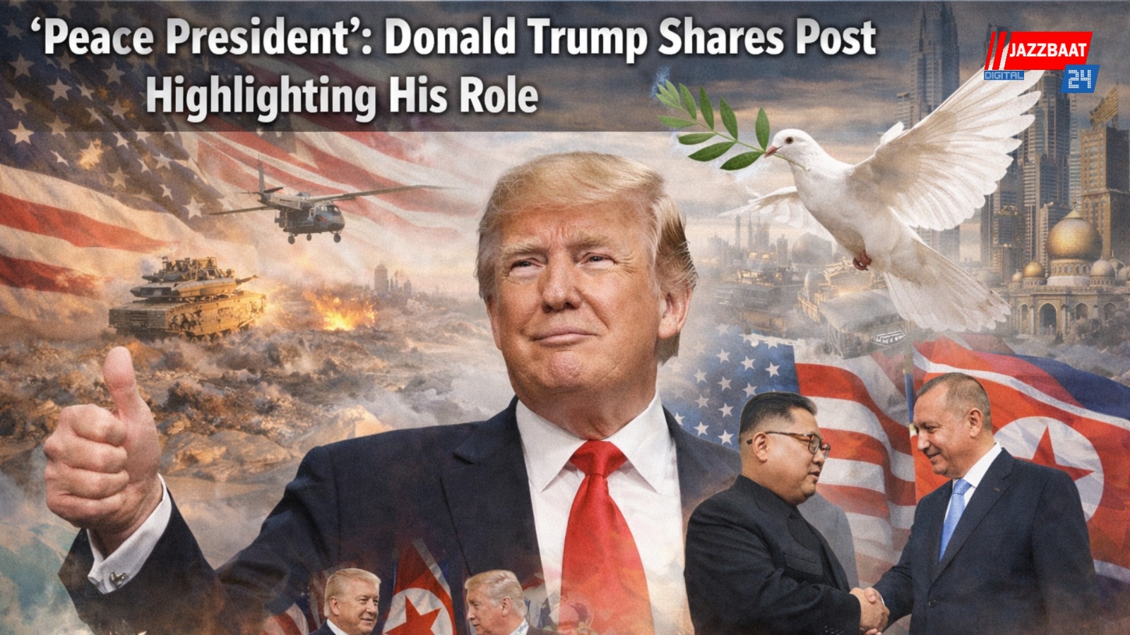 “Peace President”: Donald Trump shares post highlighting his role