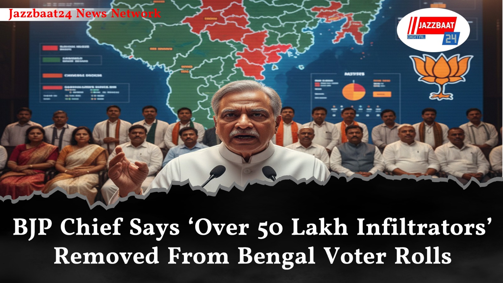 BJP Chief Says ‘Over 50 Lakh Infiltrators’ Removed From Bengal Voter Rolls
