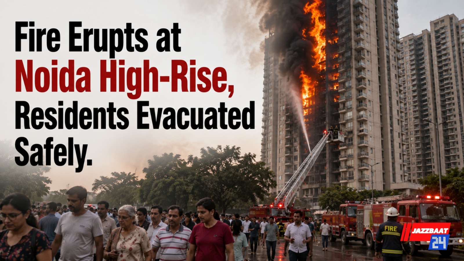 Fire Erupts at Noida High-Rise, Residents Evacuated Safely