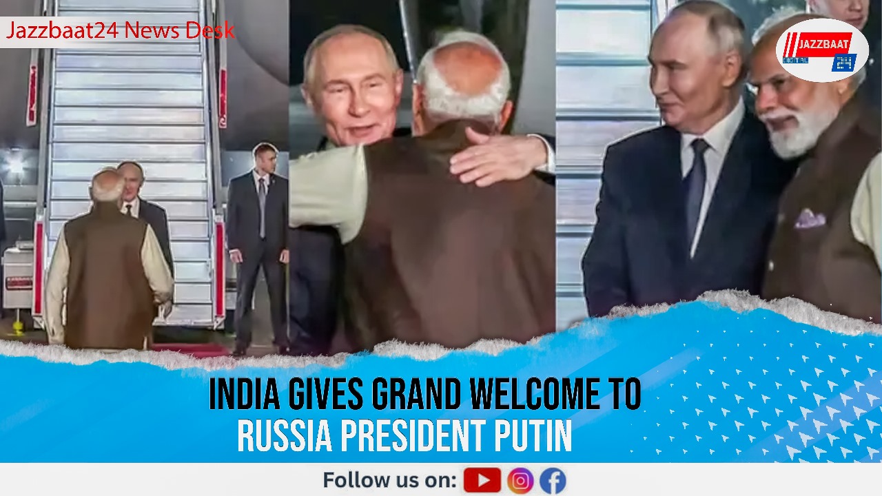 India Gives Grand Welcome To Russia President Putin 
