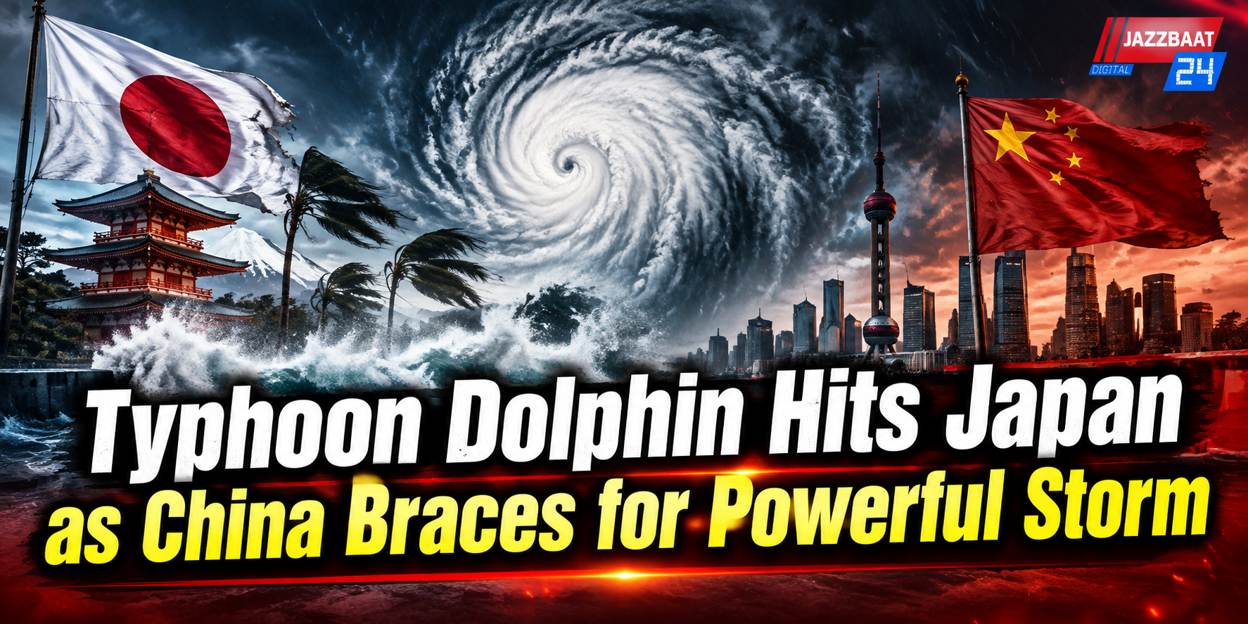 Typhoon Dolphin Hits Japan as China Braces for Powerful Storm