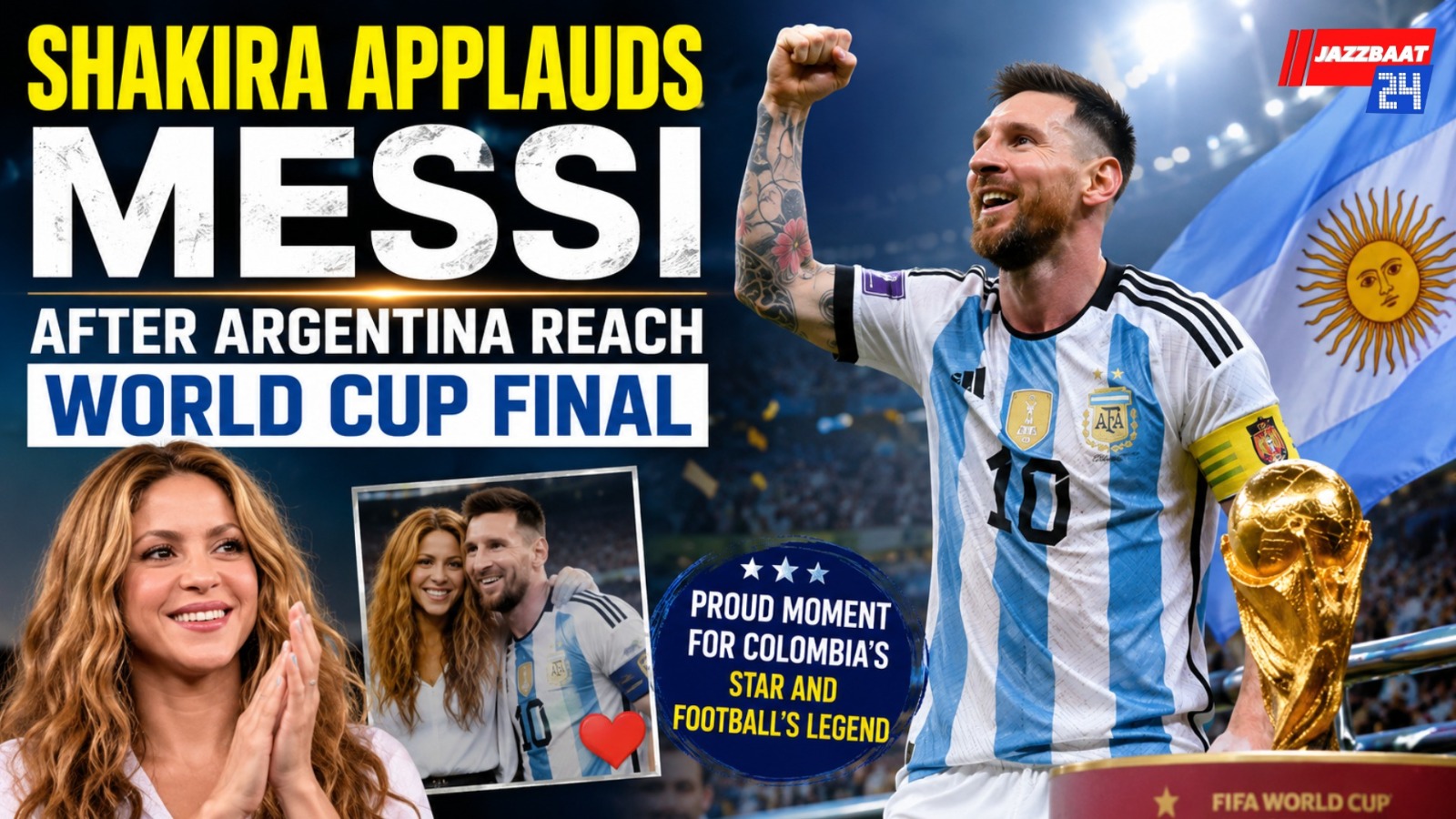 Shakira Applauds Messi After Argentina Reach World Cup Final