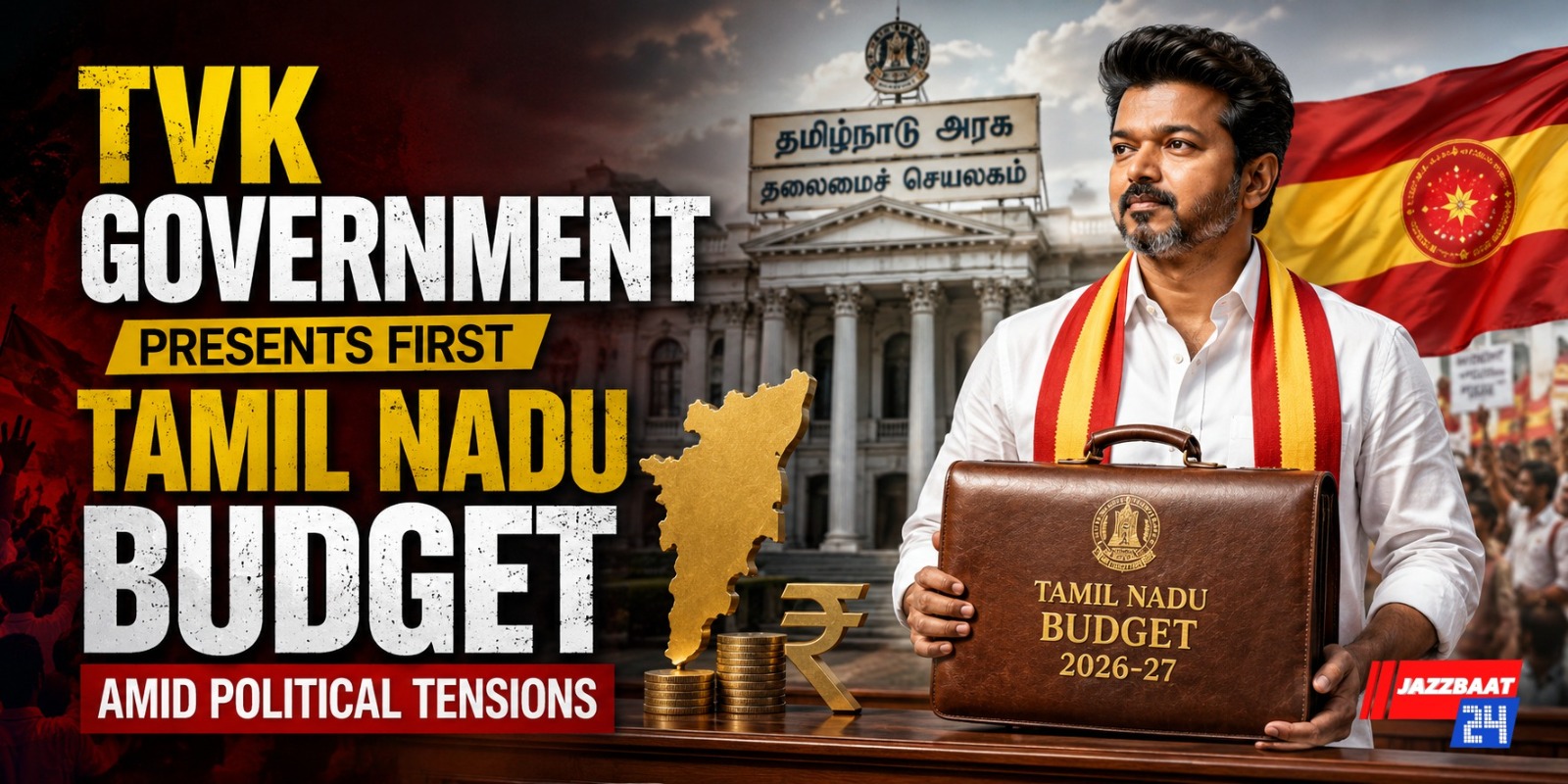 TVK Government Presents First Tamil Nadu Budget Amid Political Tension.