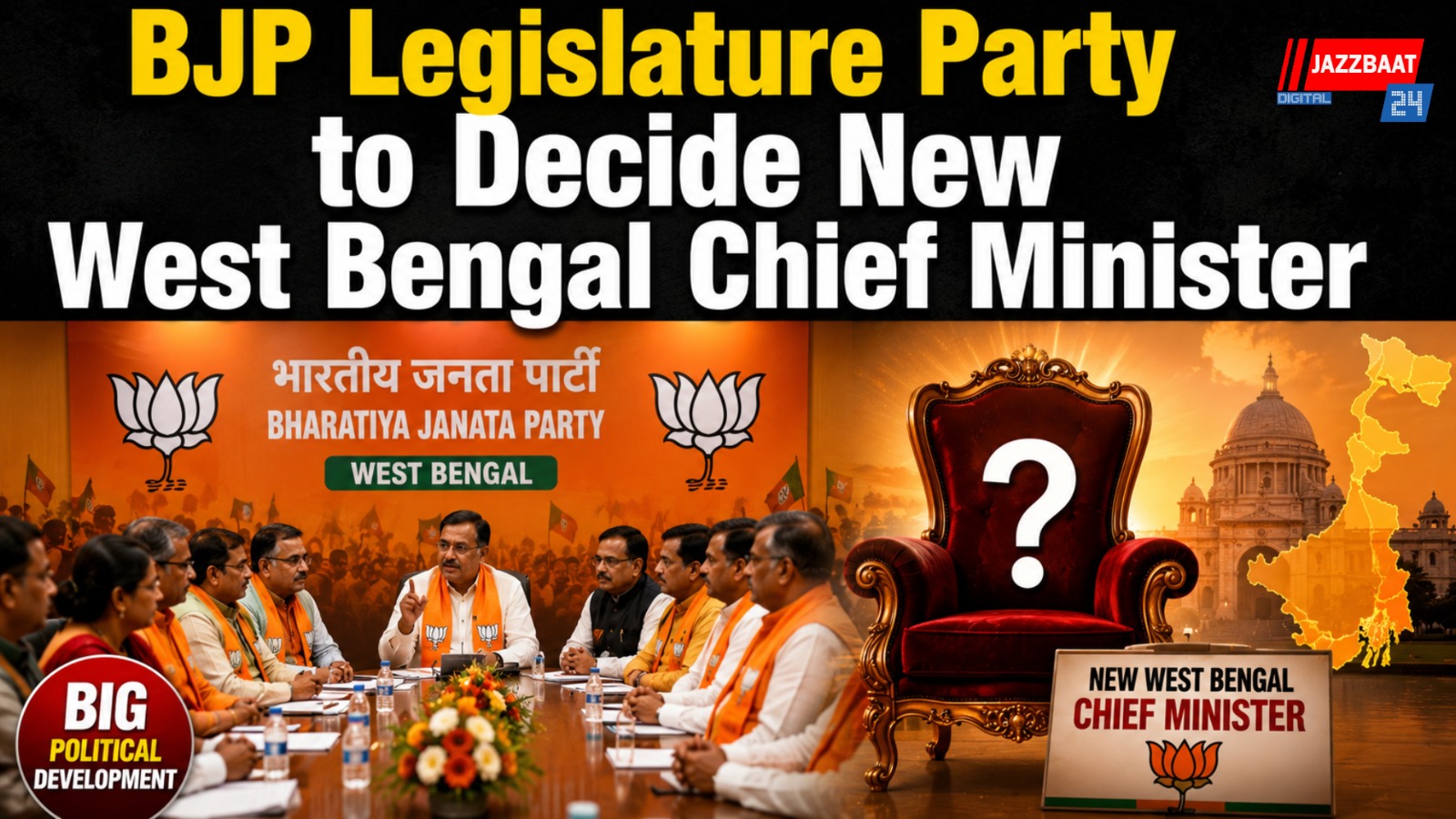 BJP Legislature Party to Decide New West Bengal Chief Minister
