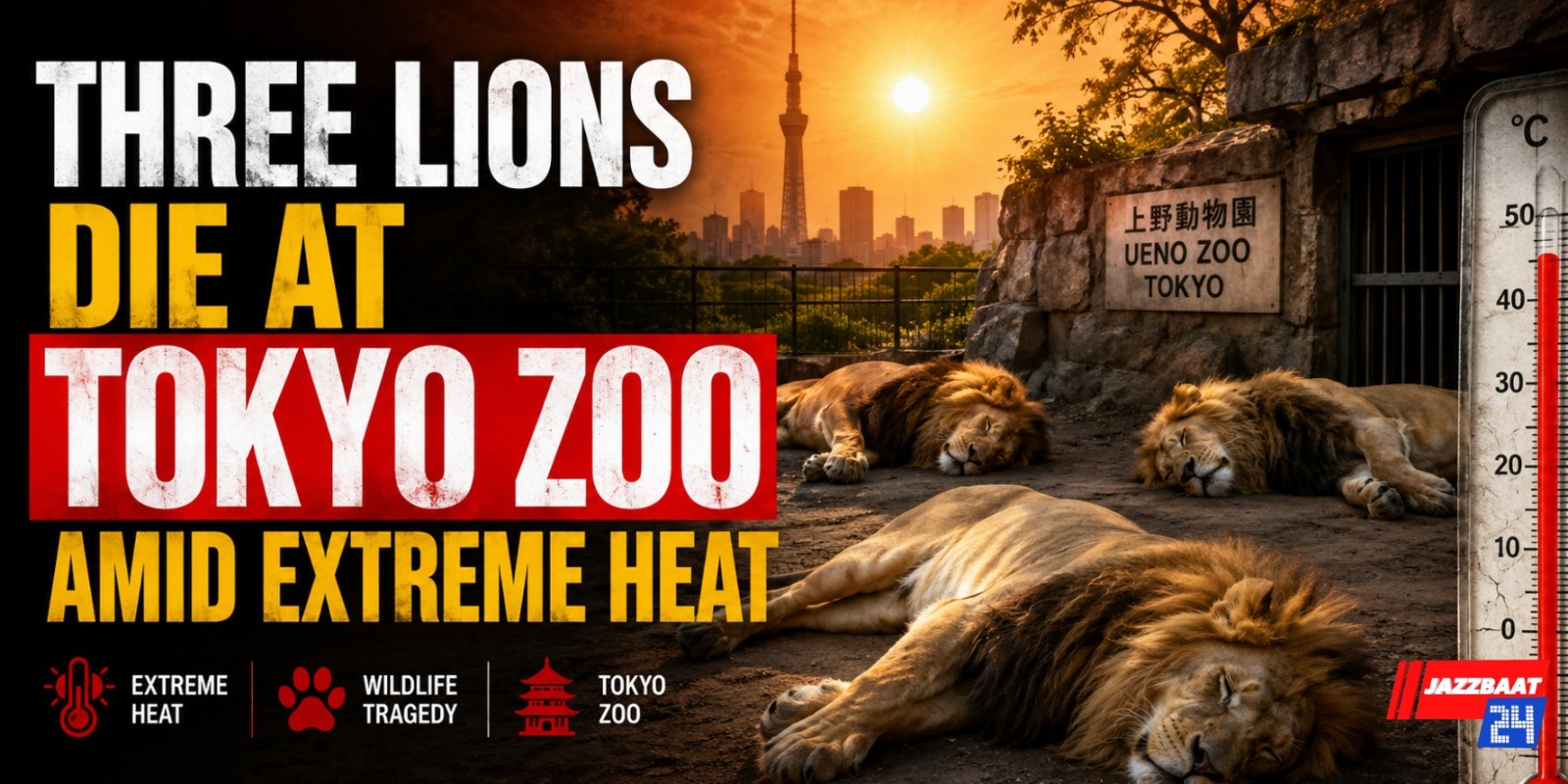 Three Lions Die at Tokyo Zoo Amid Extreme Heat