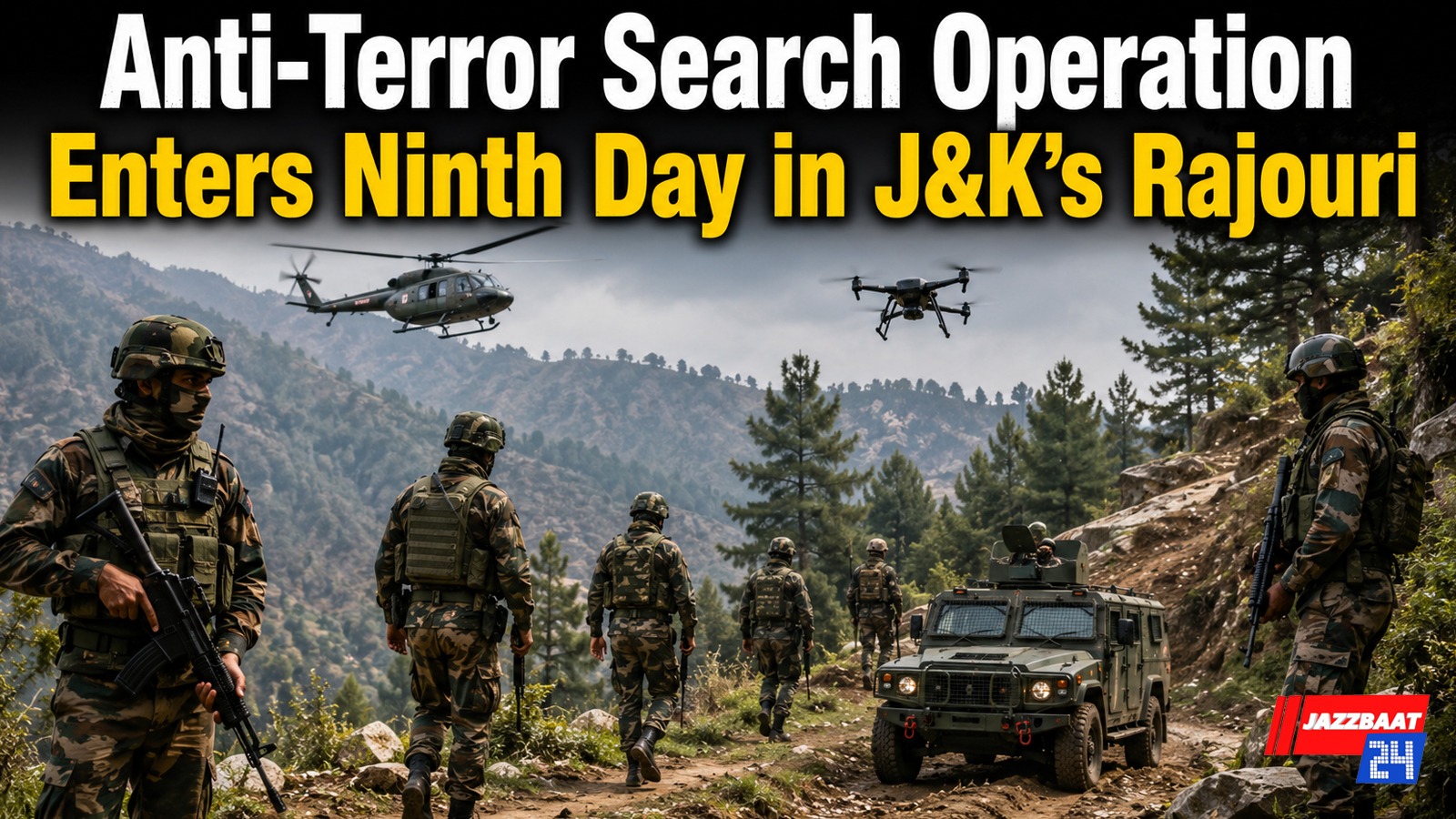 Anti-Terror Search Operation Enters Ninth Day in J&K’s Rajouri