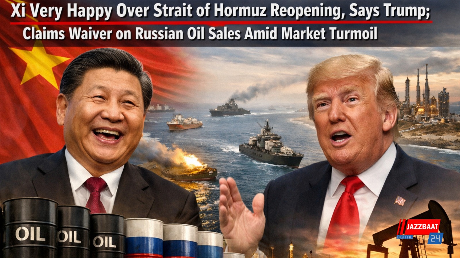 Xi very happy over Strait of Hormuz reopening, says Trump; claims waiver on Russian oil sales amid market turmoil