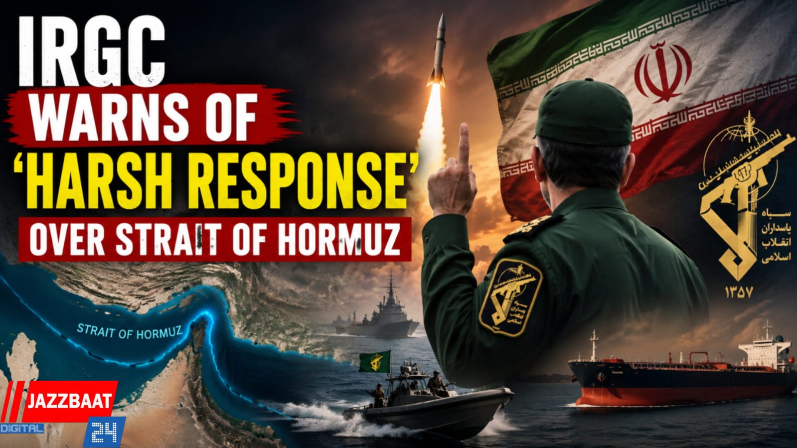 IRGC Warns of 'Harsh Response' Over Strait of Hormuz