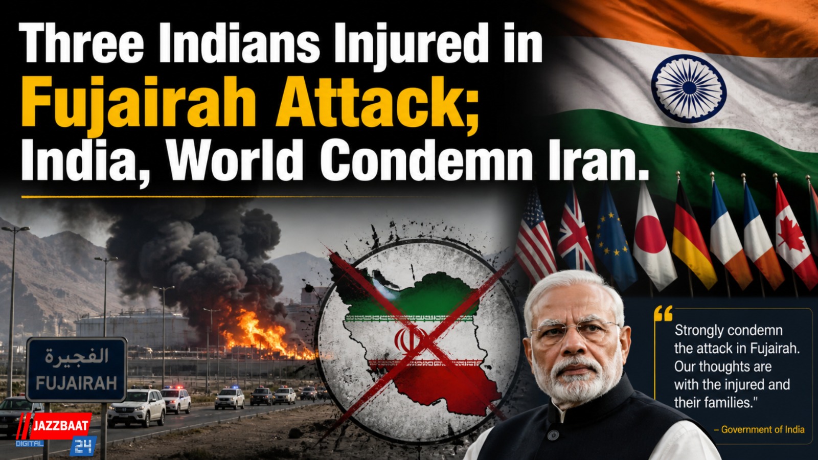 Three Indians Injured in Fujairah Attack; India, World Condemn Iran


