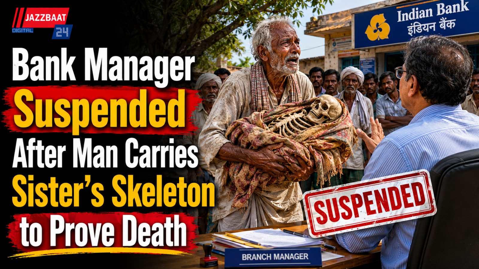 Bank Manager Suspended After Man Carries Sister's Skeleton to Prove Death