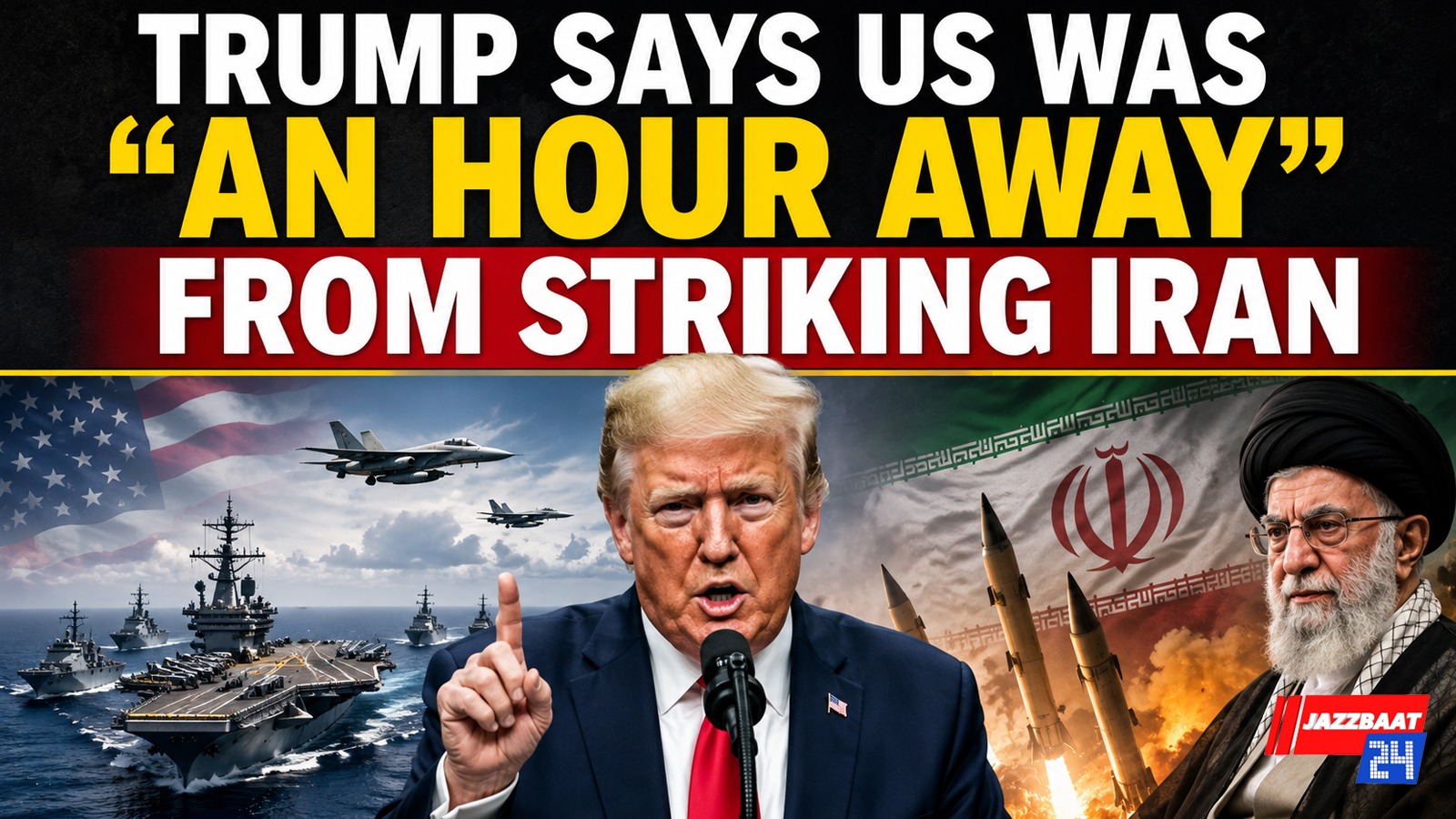 Trump Says US Was “An Hour Away” From Striking Iran