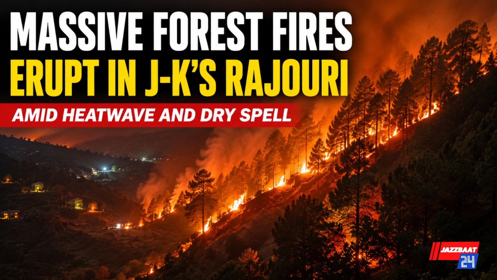 Massive Forest Fires Erupt in J-K's Rajouri Amid Heatwave and Dry Spell
