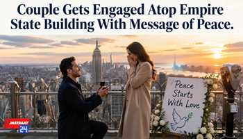 Couple Gets Engaged Atop Empire State Building With Message of Peace