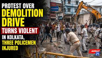 Protest Over Demolition Drive Turns Violent In Kolkata, Three Policemen Injured
