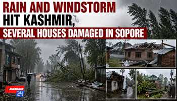 Rain and Windstorm Hit Kashmir, Several Houses Damaged in Sopore
