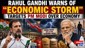 Rahul Gandhi Warns of “Economic Storm” Targets PM Modi Over Economy