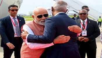 PM Modi Begins Landmark Visit to Maldives, Welcomed by President Muizzu