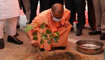 World Environment Day: Uttar Pradesh CM Yogi Adityanath plants saplings