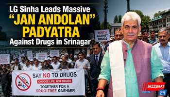 LG Sinha Leads Massive "Jan Andolan" Padyatra Against Drugs in Srinagar