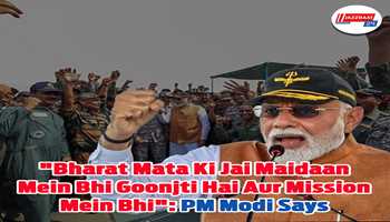 "Bharat Mata ki Jai maidaan mein bhi goonjti hai aur mission mein bhi": PM Modi says